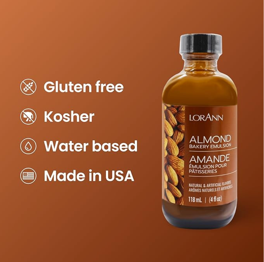 LorAnn Oils Almond, Bakery Emulsion - 16 OZ #0748-1000 - Papagino Foods Inc.