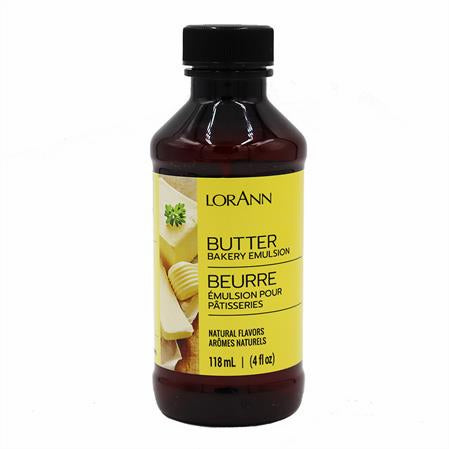 LorAnn Oils Butter (Natural), Bakery Emulsion - 4 OZ #0752-0805 **BBD June 2024** - Papagino Foods Inc.