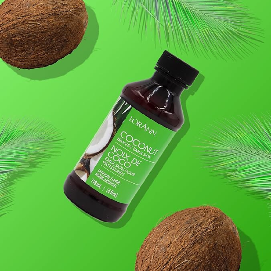 LorAnn Oils Coconut, Bakery Emulsion - 4 OZ #0744-0806B - Papagino Foods Inc.