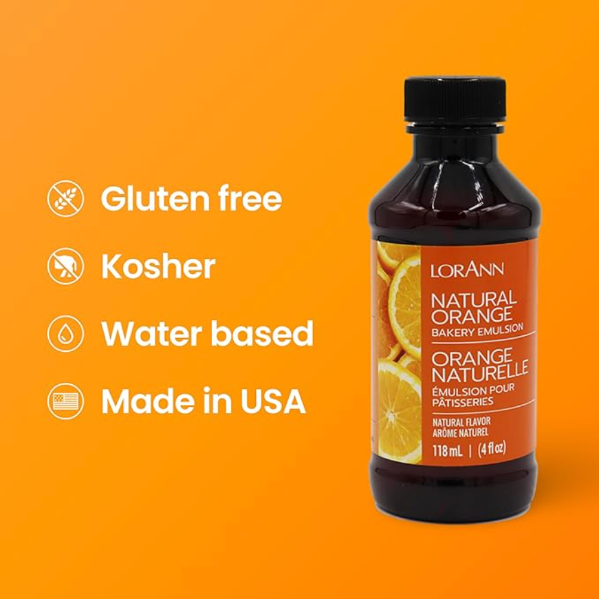 LorAnn Oils Orange (Natural), Bakery Emulsion - 16 OZ #0760-1000 - Papagino Foods Inc.