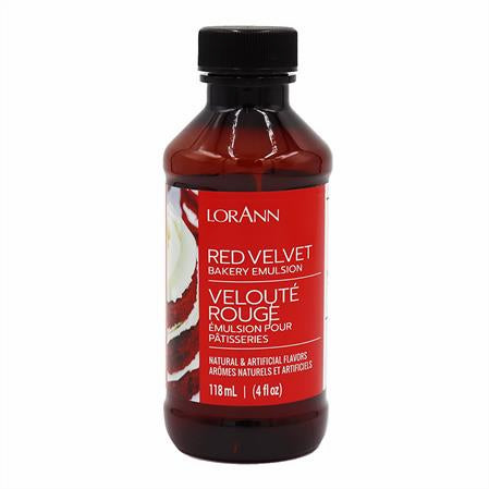 LorAnn Oils Red Velvet Bakery Emulsion - 4 OZ #0762-0806B - Papagino Foods Inc.