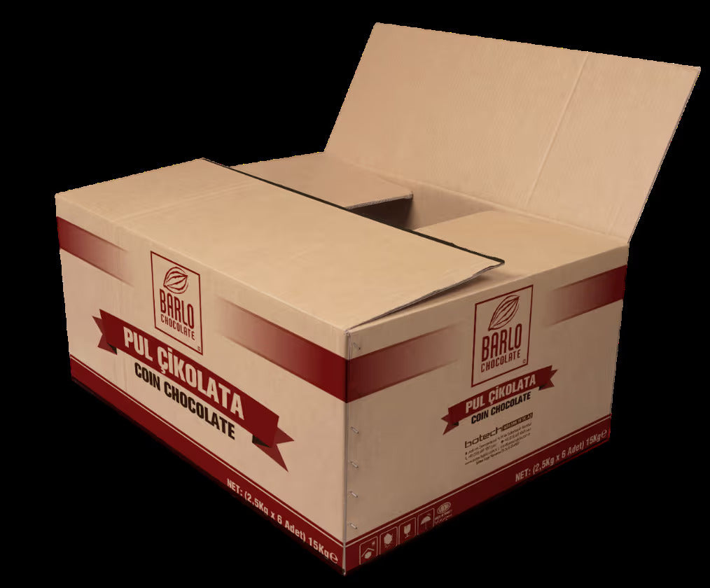 Barlo Milk Couverture Coin Chocolate 39.5% 2.5 KG #M395 - Papagino Foods Inc.