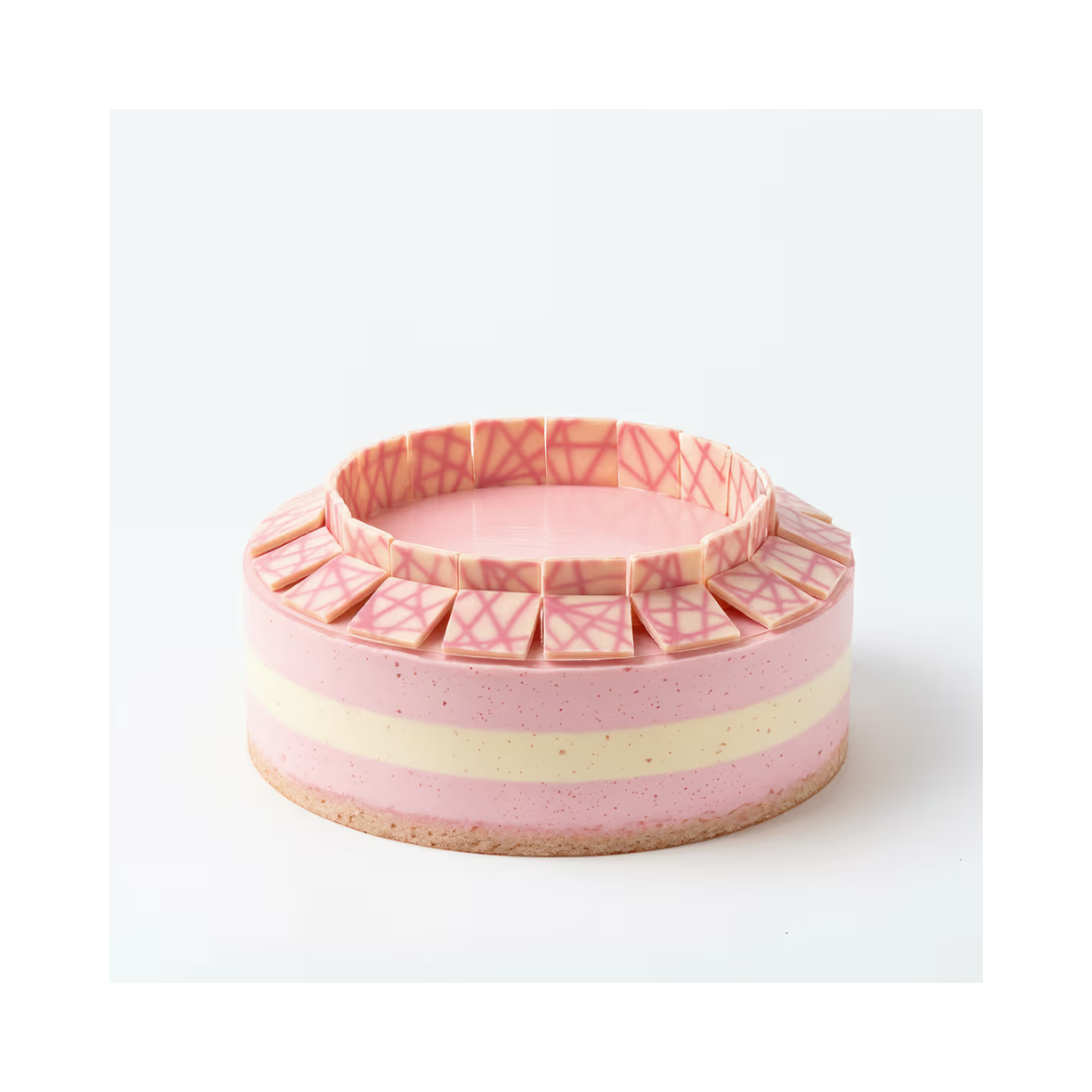 Pink patterned square candies from Papagino Foods Inc., 1.2 kg, 350 pieces, colorful and sweet snack.