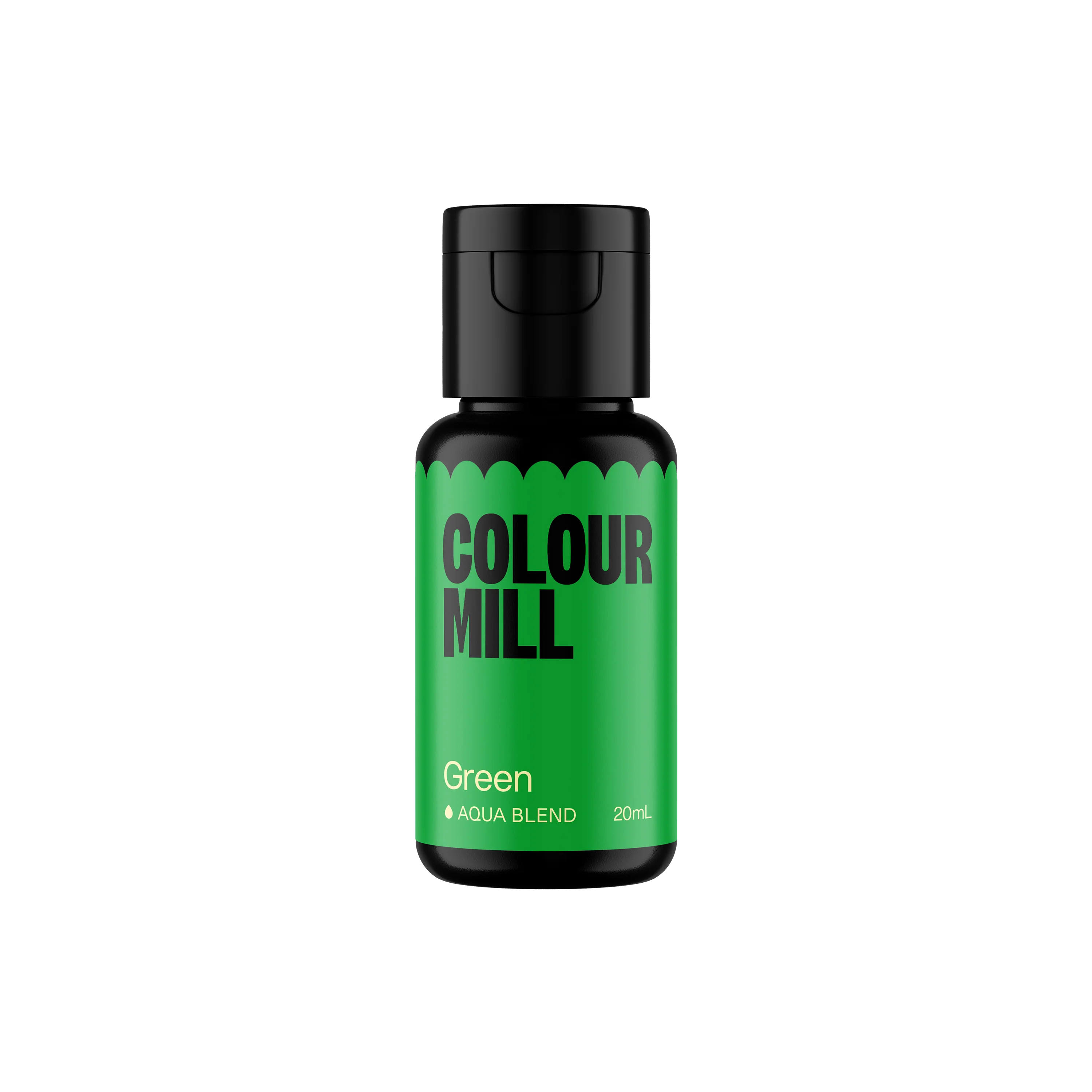 Green Colour Mill Aqua Blend food coloring in a 20 ml bottle by Papagino Foods Inc.
