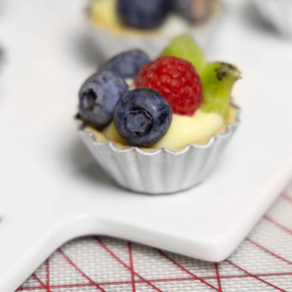 Fat Daddio, Natural Aluminum Mini Tartlet Pans 2 1/2 x 3/4 in (PMTH-25) - Papagino Foods Inc.