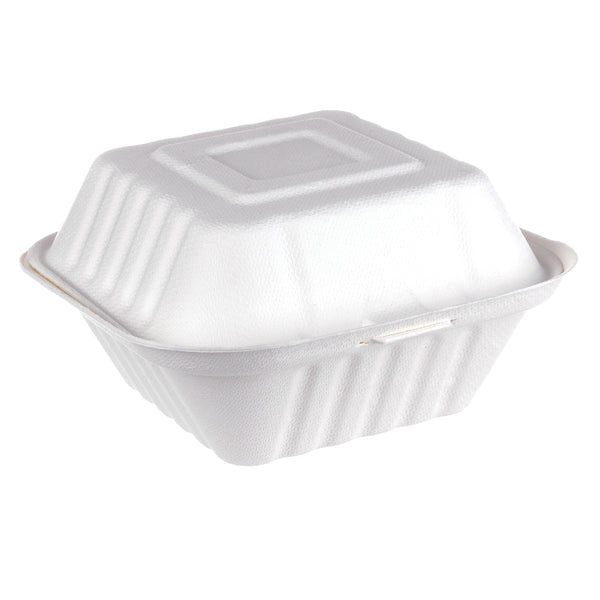 Neweco 6x6 Microwave-Safe Hinged Food Container – 250 pcs - Papagino Foods Inc.