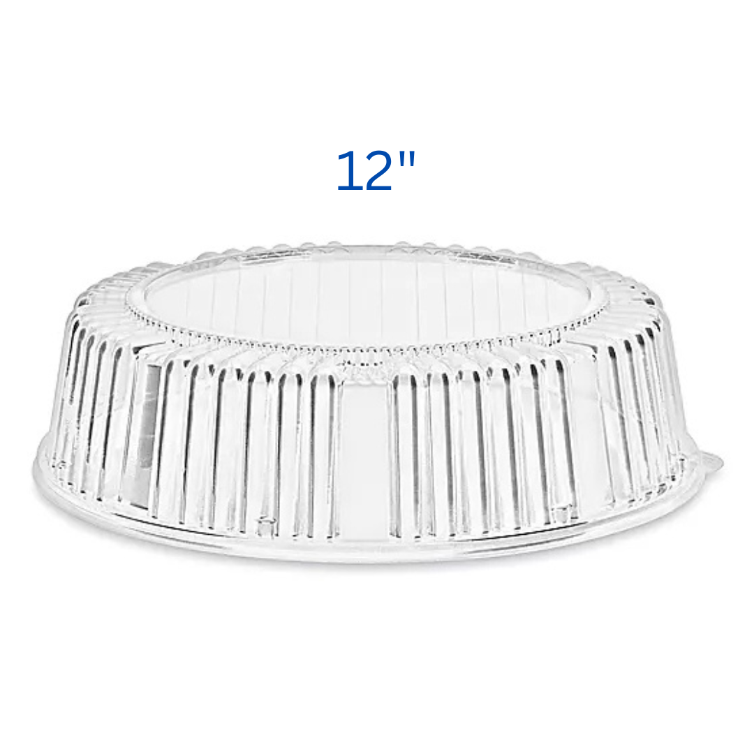 Western Plastics 12" Dome Lids - 25 pcs - Papagino Foods Inc.