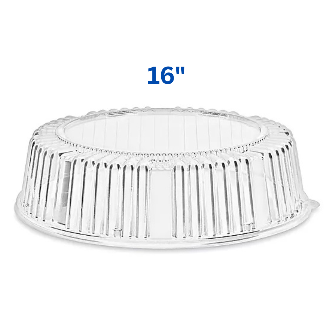 Western Plastics 16" Dome Lids - 25 pcs - Papagino Foods Inc.
