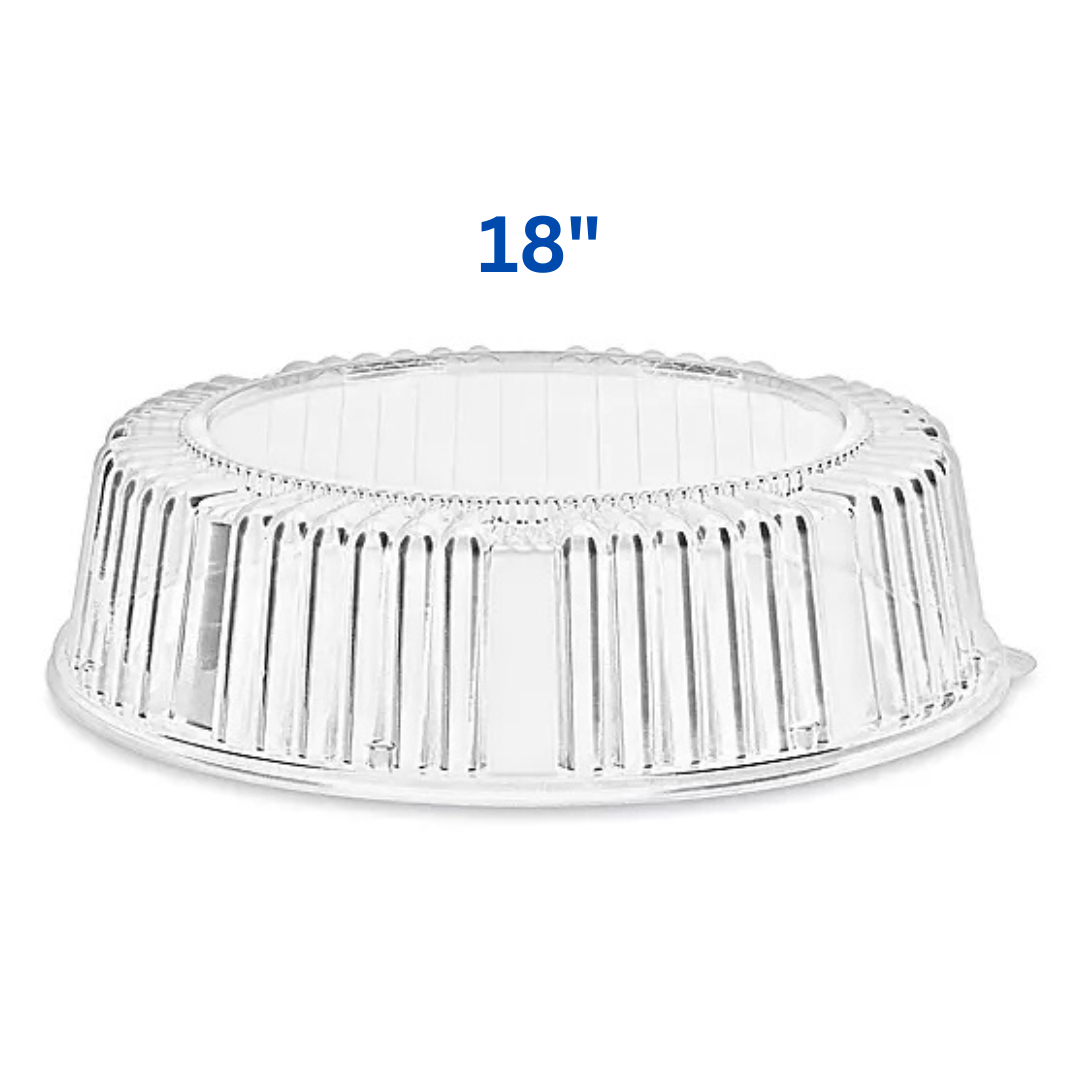 Western Plastics 18" Dome Lids - 25 pcs - Papagino Foods Inc.