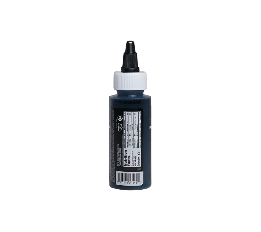 Chefmaster Black Diamond Liqua-Gel Food Coloring by Papagino Foods Inc., 2.3 oz bottle of black gel food coloring.
