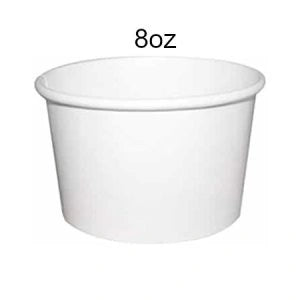 Clean & Green 8oz Disposable Paper Soup Containers White - Papagino Foods Inc.