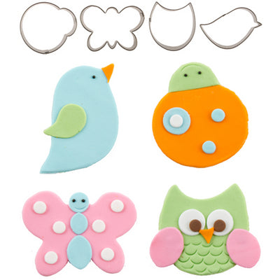 Flutter Friends Cutie Cupcake Cutters set of 4 - Papagino Foods Inc.
