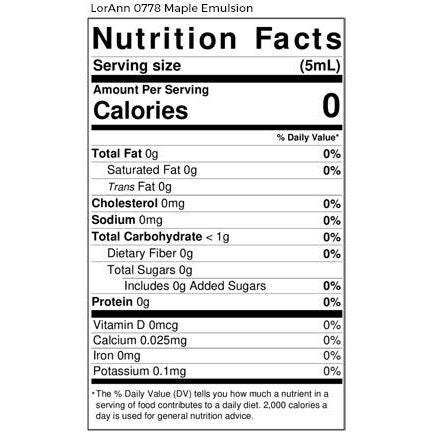 LorAnn Oils Maple, Bakery Emulsion - 4 OZ #0778-0806B - Papagino Foods Inc.