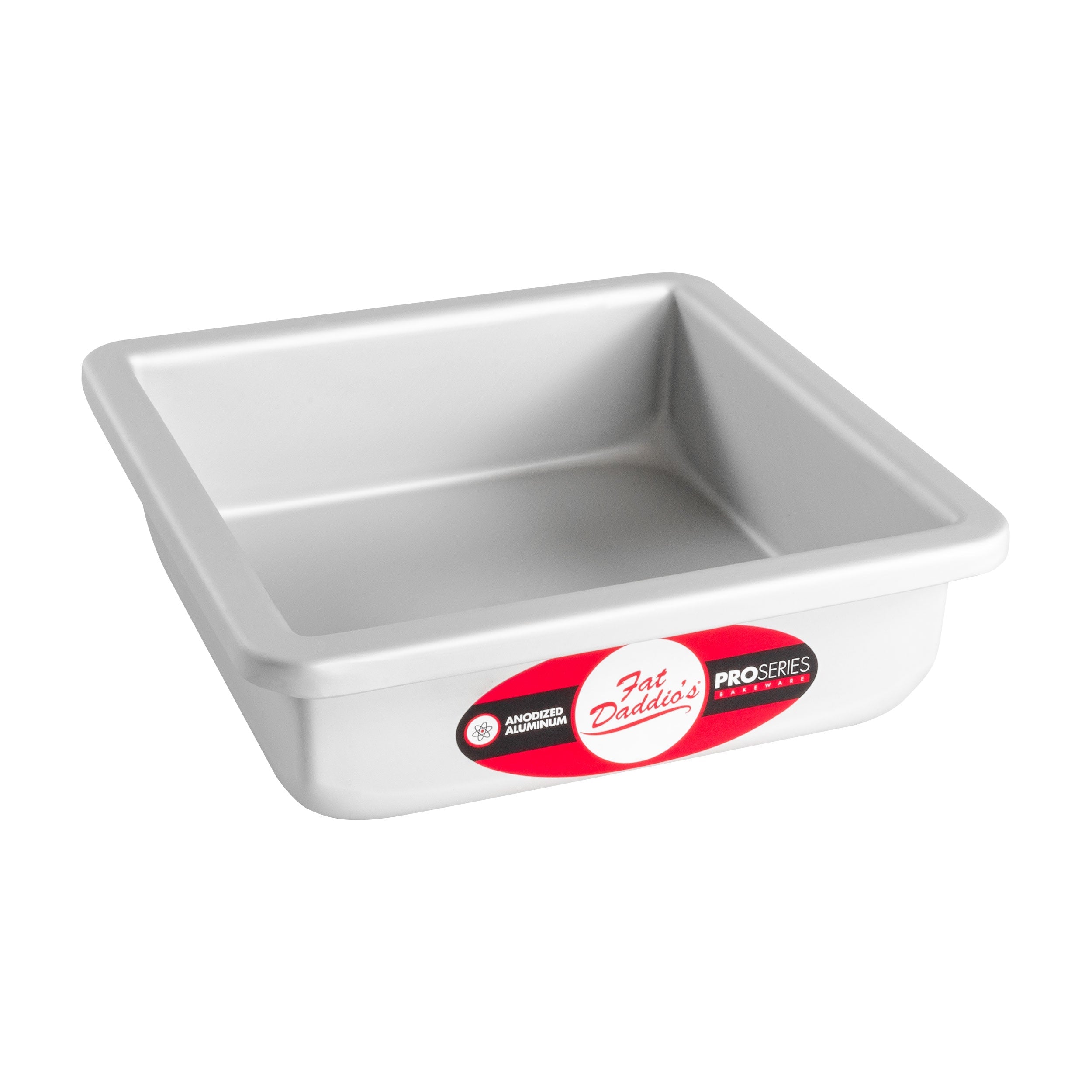 Fat Daddio, Anodized Aluminum, Square Pan, 6 in x 6 in x 3 in (PSQ-663) - Papagino Foods Inc.
