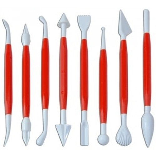 Fat Daddio, Fondant Modeling Tools Cake Decorating Set 8 Pieces 16 designs (Mts-8) - Papagino Foods Inc.