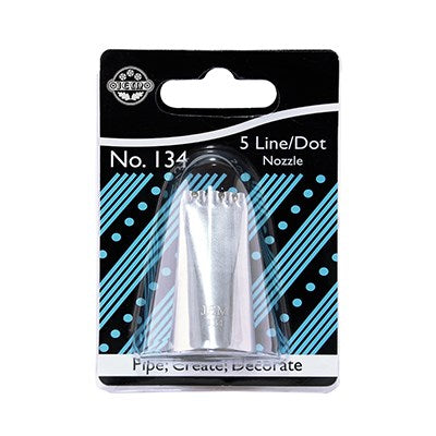 JEM Nozzle - 5 Line / Dot Large Tube #134 #NZ134 - Papagino Foods Inc.