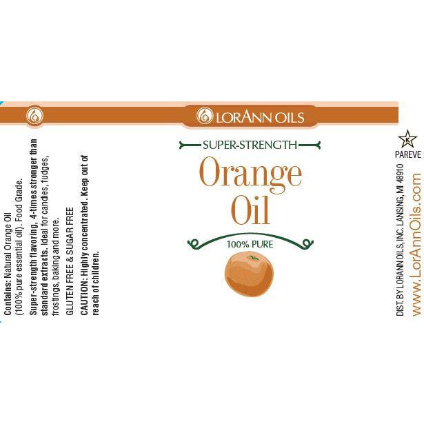LorAnn Oils Orange Oil, Natural - 1 oz #0060-0500 - Papagino Foods Inc.