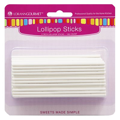 LorAnn Small Sucker Sticks 1500 pieces, 4" x 1/8" # 5720-1500 - Papagino Foods Inc.