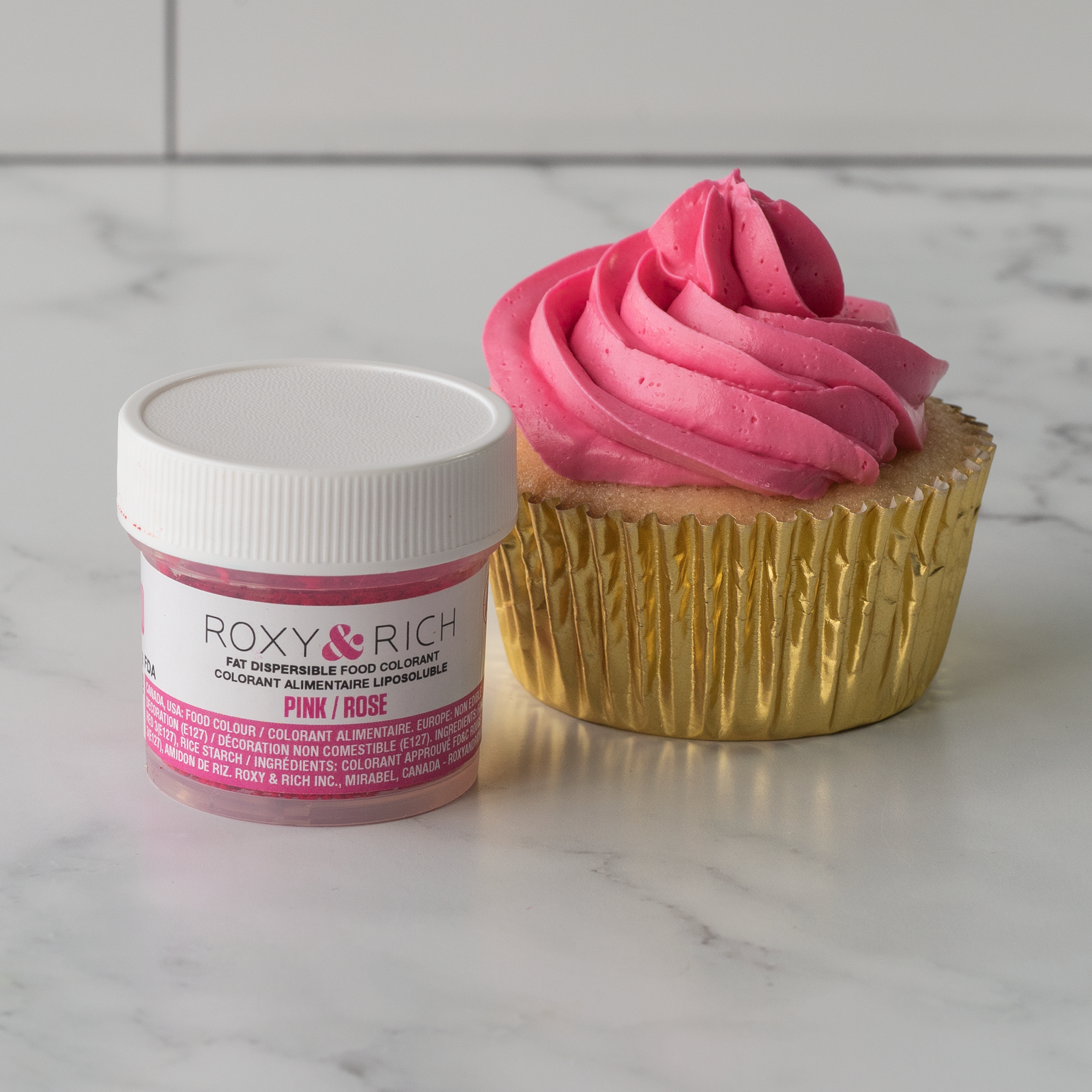 Roxy & Rich Fat Dispersible Dust Pink (# P5-B04) - 5 G - Papagino Foods Inc.