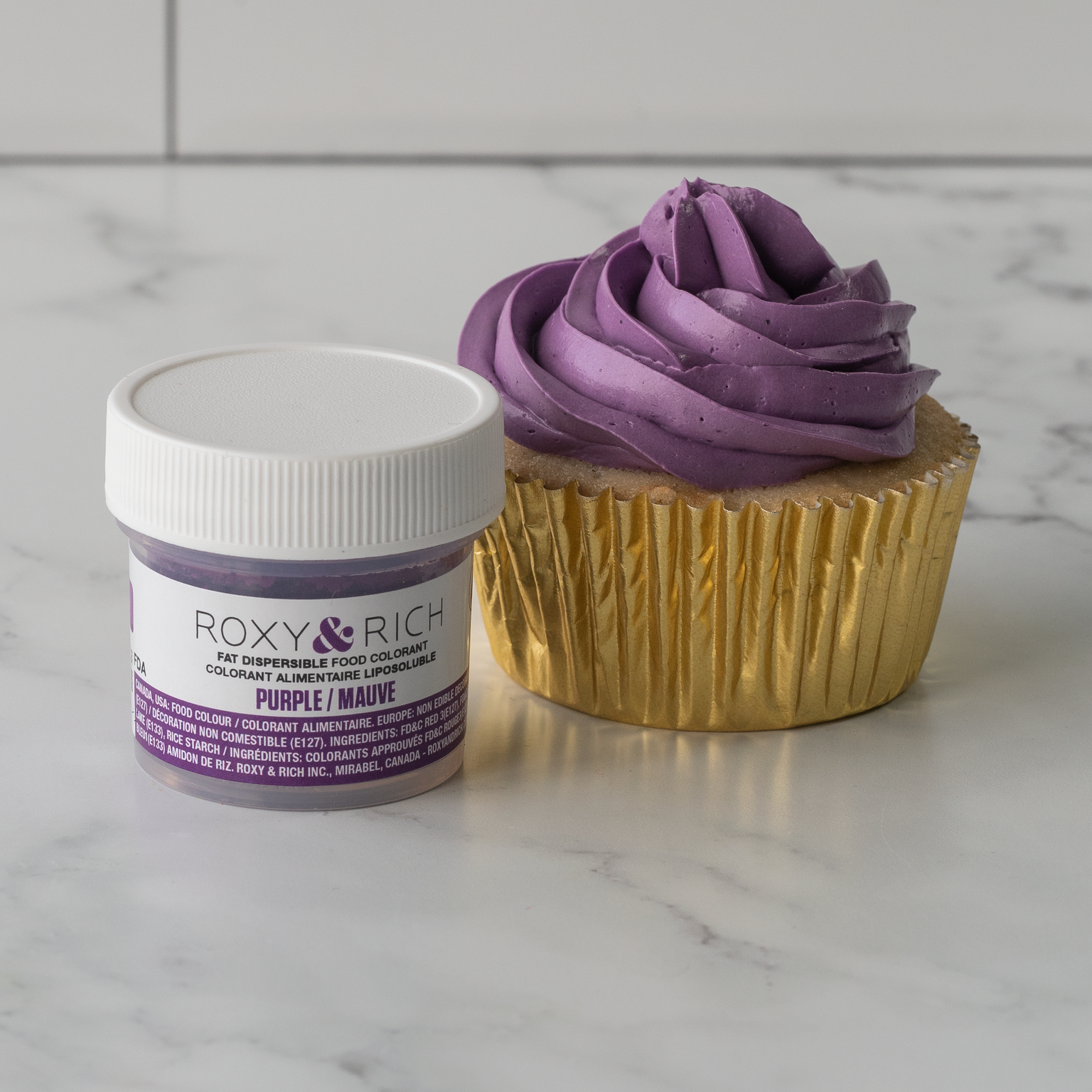 Roxy & Rich Fat Dispersible Dust Purple (# P5-B09) - 5 G - Papagino Foods Inc.