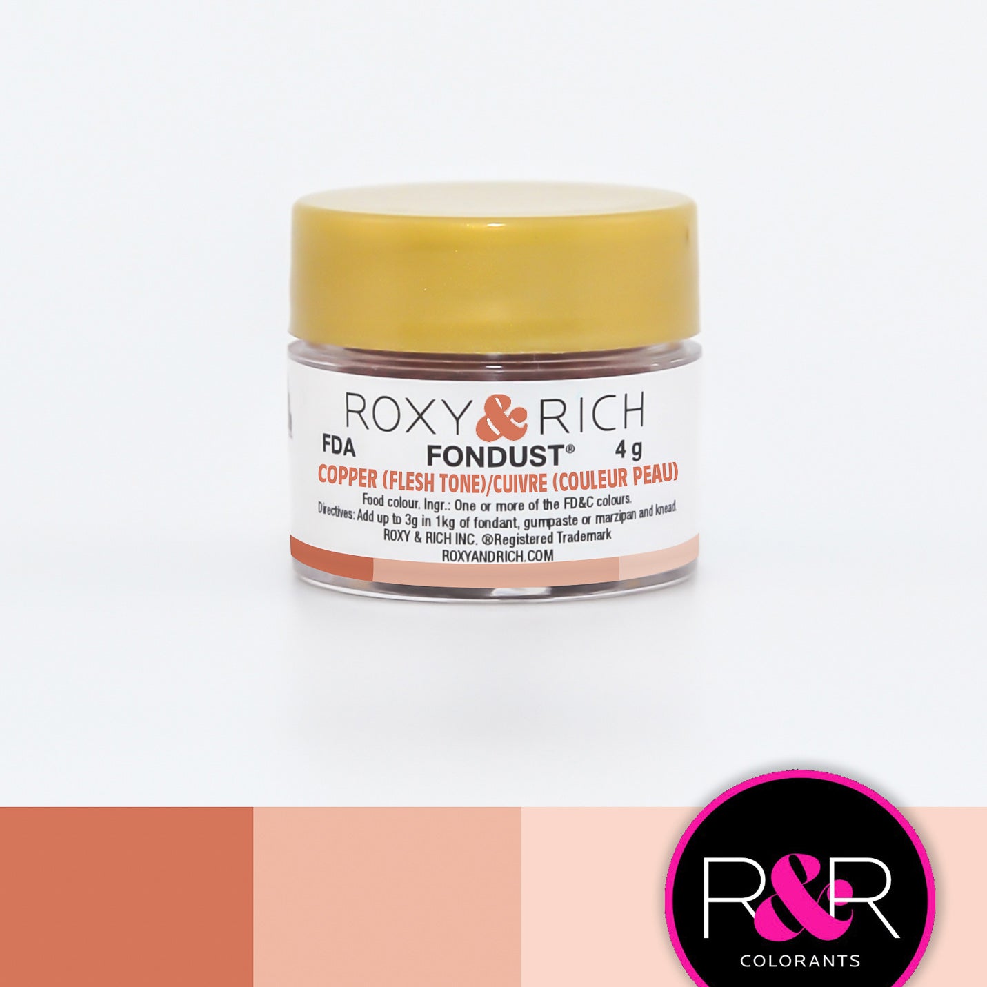 Roxy & Rich Copper (Flesh Tone) Fondust (# F4-033) 4 G - Papagino Foods Inc.