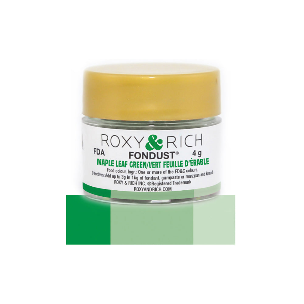 Roxy & Rich Maple Leaf Green Fondust (# F4-028) 4 G - Papagino Foods Inc.