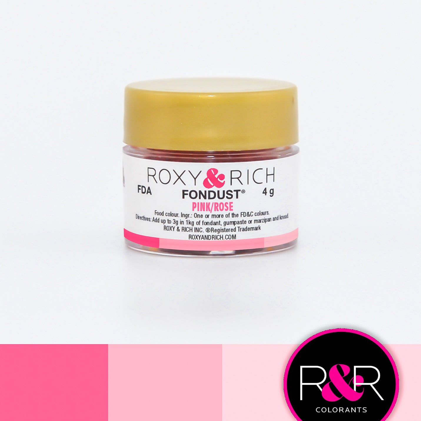Roxy & Rich Pink Fondust (# F4-017) 4 G - Papagino Foods Inc.