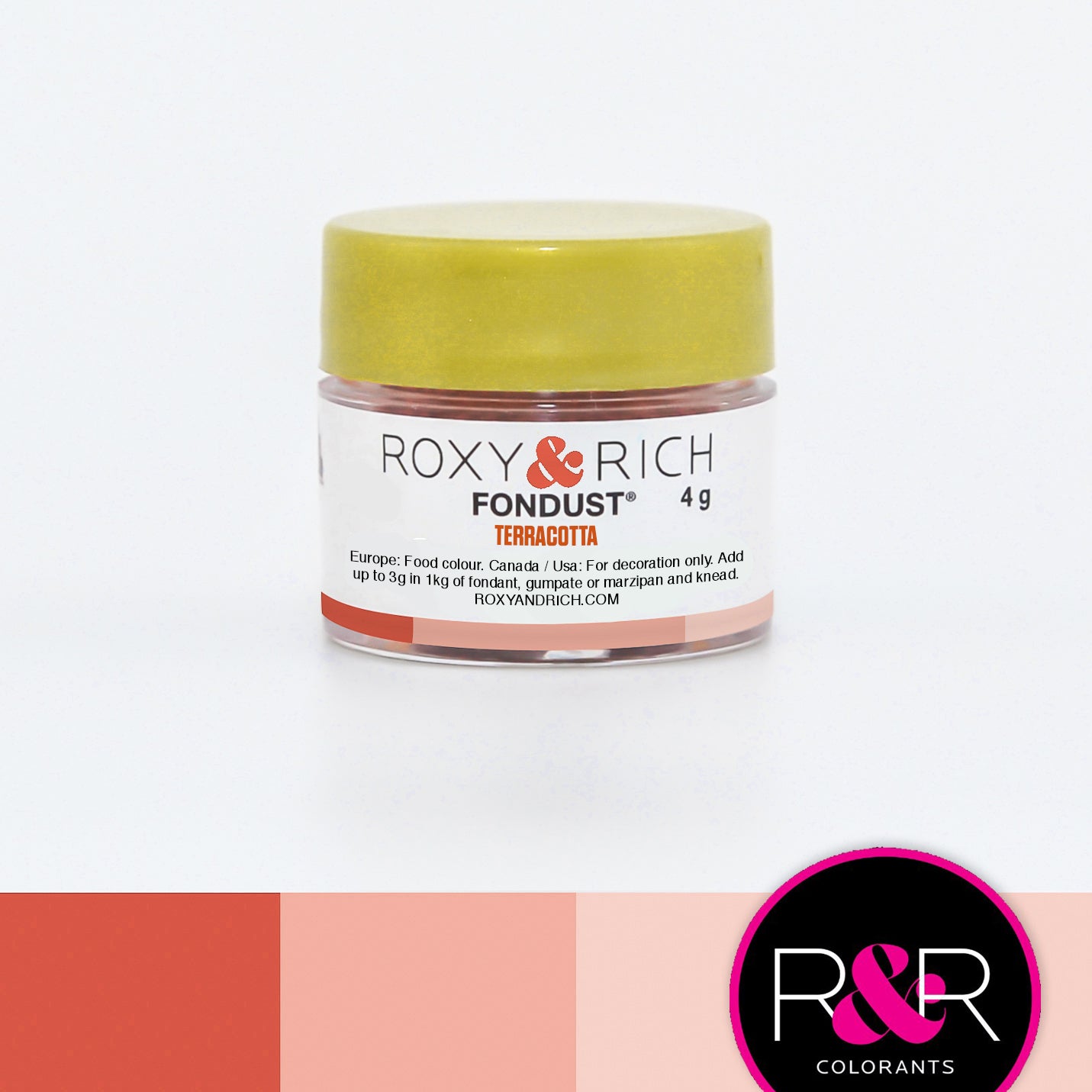 Roxy & Rich Terracotta Fondust (# F4-049) 4 G - Papagino Foods Inc.