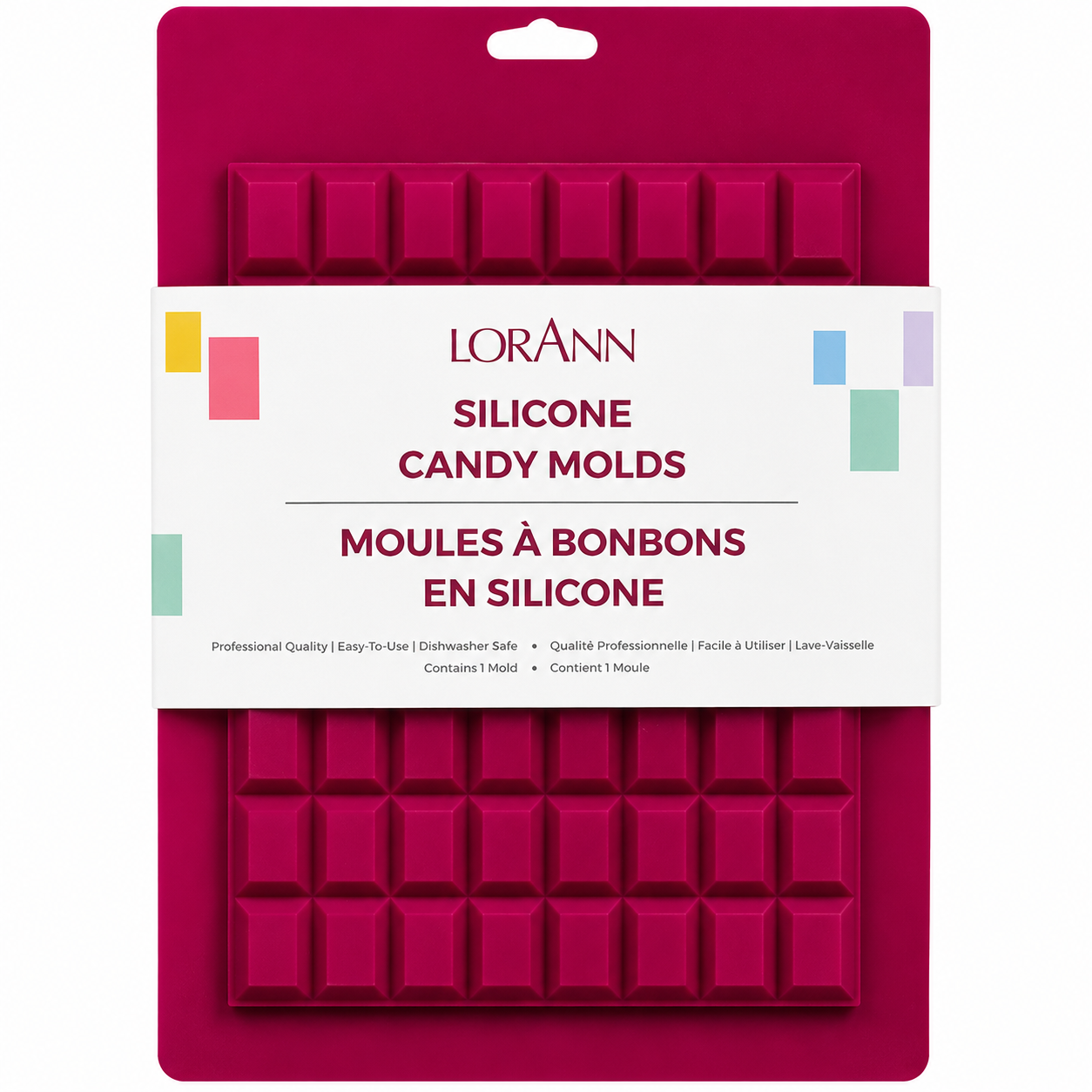 LorAnn Silicone Rectangle Break-up Candies Mold (5680-0000)