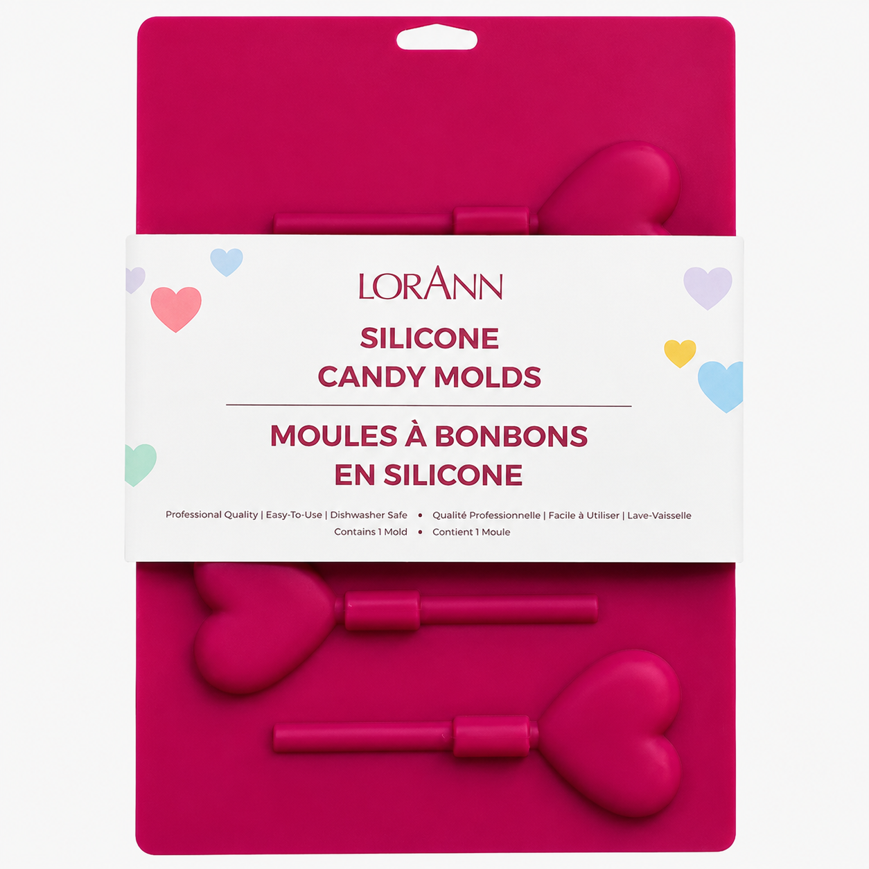 LorAnn Silicone Hearts Lollilop Mold (5690-0000)