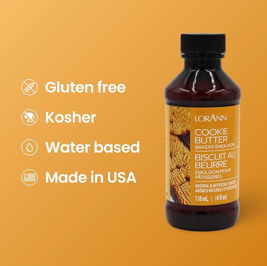 LorAnn Oils Cookie Butter, Bakery Emulsion - 4 OZ  #0776-0806 - Papagino Foods Inc.