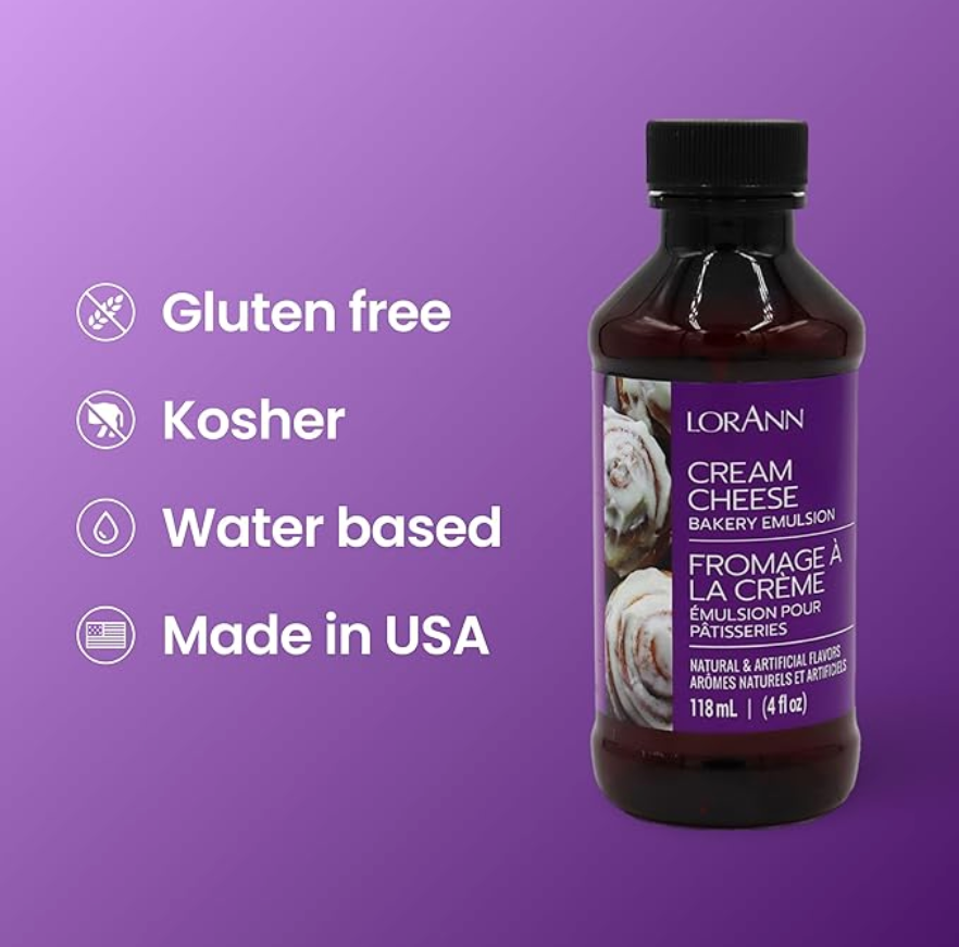 LorAnn Oils Cream Cheese, Bakery Emulsion   - 4 OZ  #0745-0806B - Papagino Foods Inc.