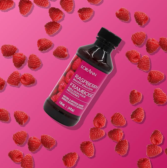 LorAnn Oils Raspberry, Bakery Emulsion   - 4 OZ   #0764-0800 **BBD Sep 2024** - Papagino Foods Inc.