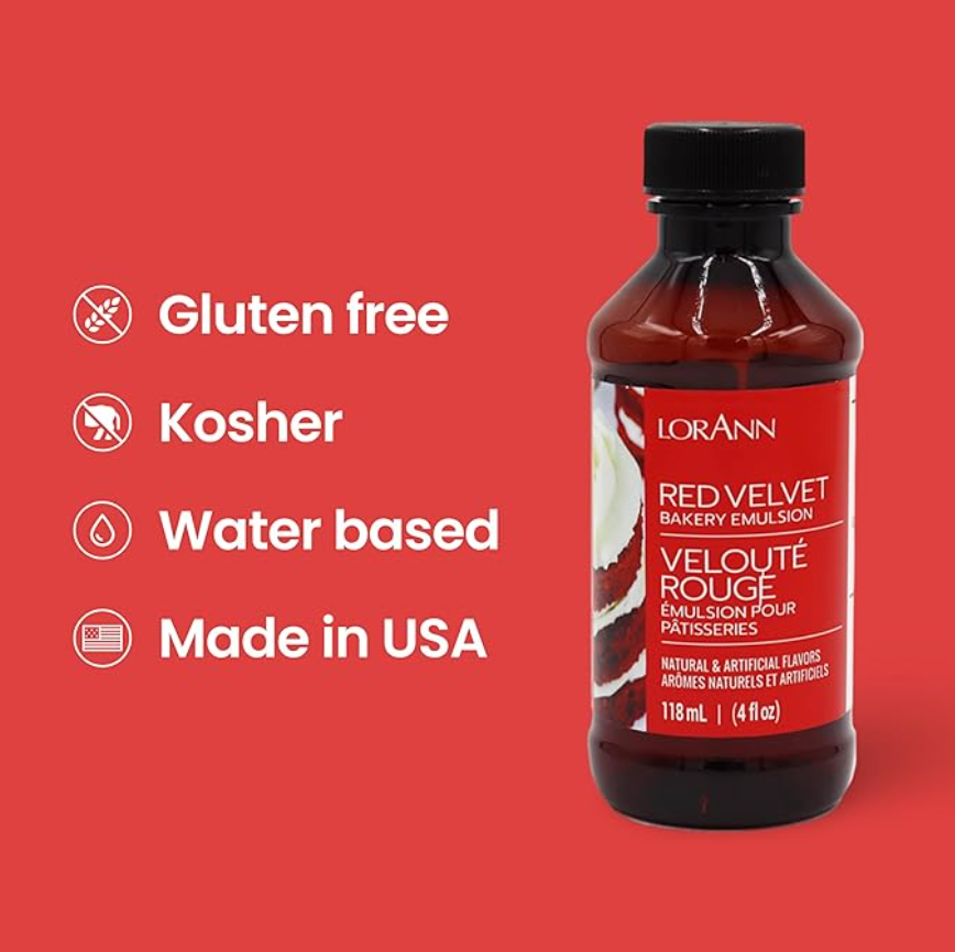 LorAnn Oils Red Velvet Bakery Emulsion   - 16 OZ   #0762-1000 - Papagino Foods Inc.