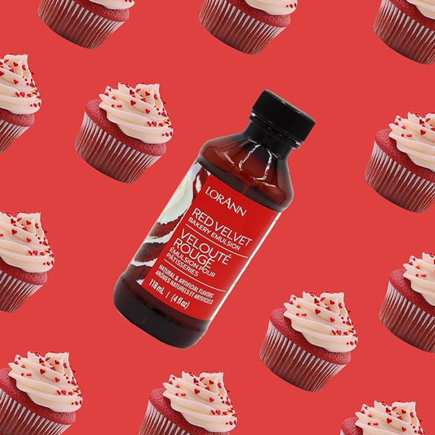 LorAnn Oils Red Velvet Bakery Emulsion   - 4 OZ   #0762-0806B - Papagino Foods Inc.