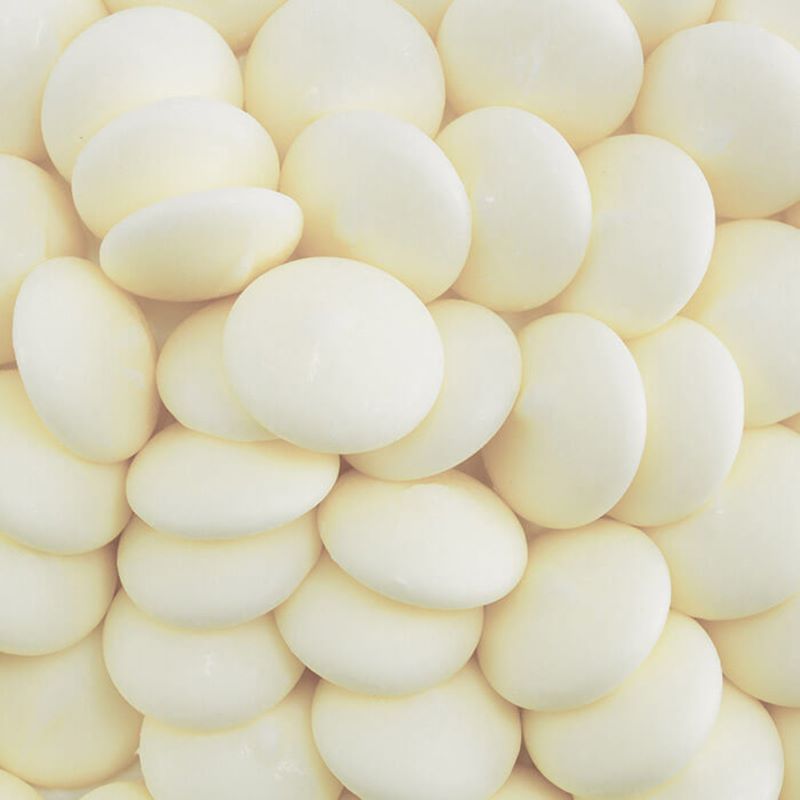 White Melting Wafers, Merckens 50 lb  - Pickup Only OR Shipping At Your Own Risk. - Papagino Foods Inc.