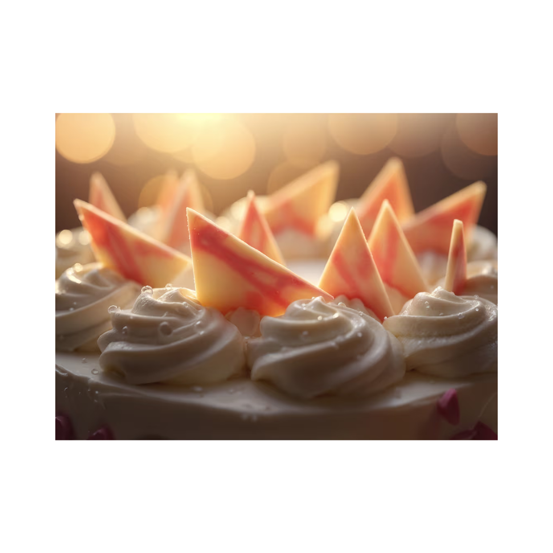Pink patterned triangle candies from Papagino Foods Inc., 1 kg box with 435 pieces, colorful and decorative sweets.