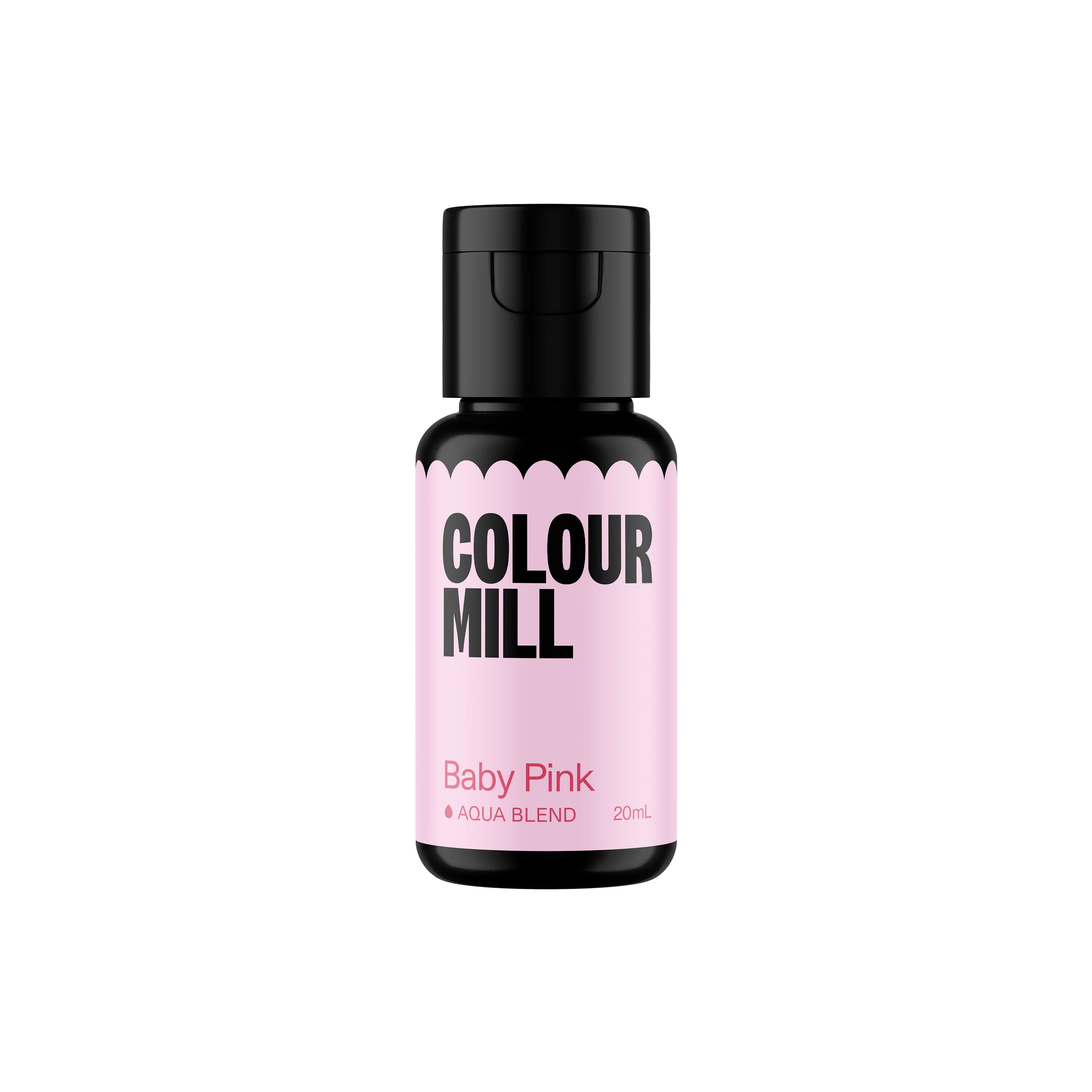 Papagino Foods Inc. Colour Mill Aqua Blend Colouring 20 ml in Baby Pink, vibrant liquid food coloring for baking and decorating.
