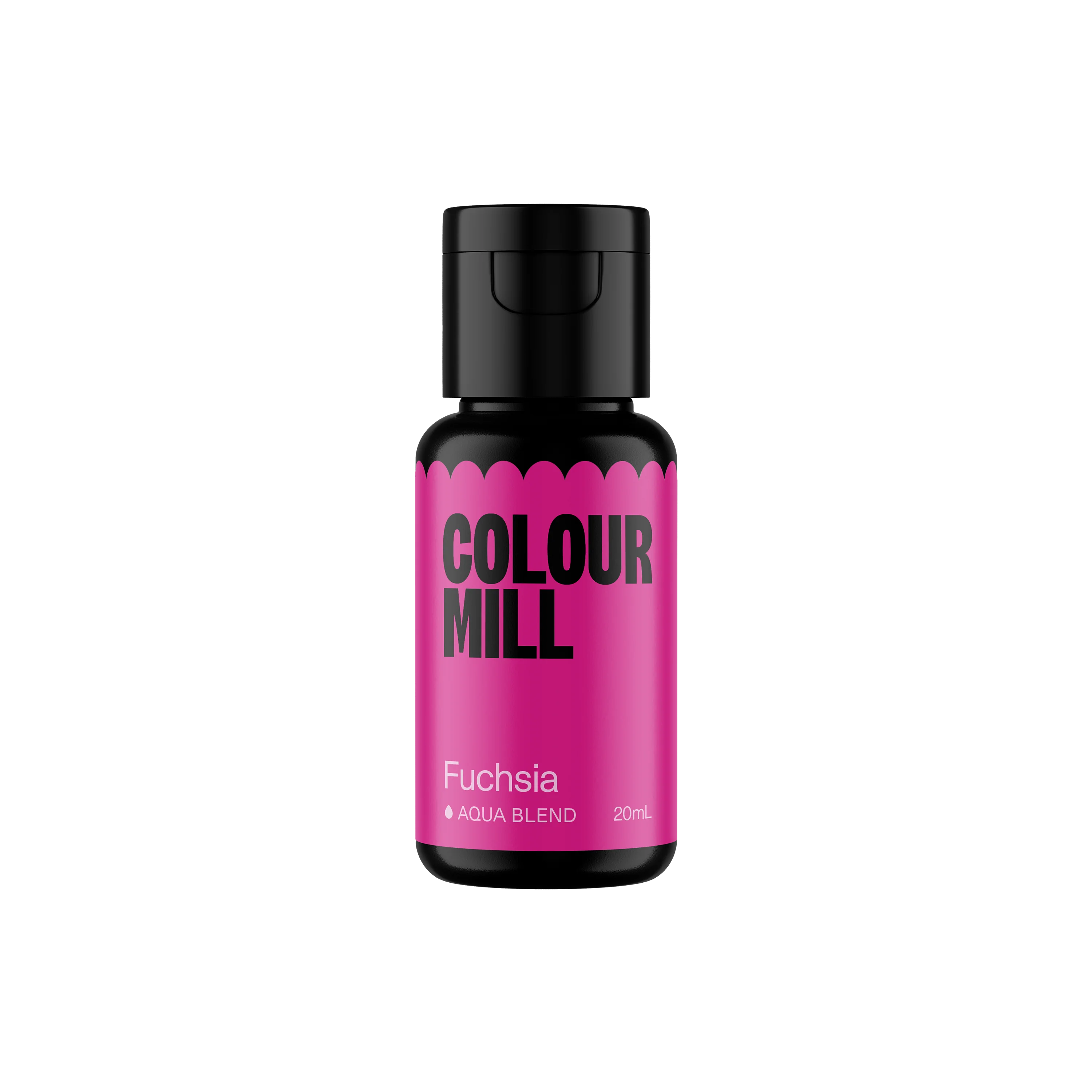 Fuchsia Colour Mill Aqua Blend food coloring in 20 ml bottle, vibrant liquid dye from Papagino Foods Inc.