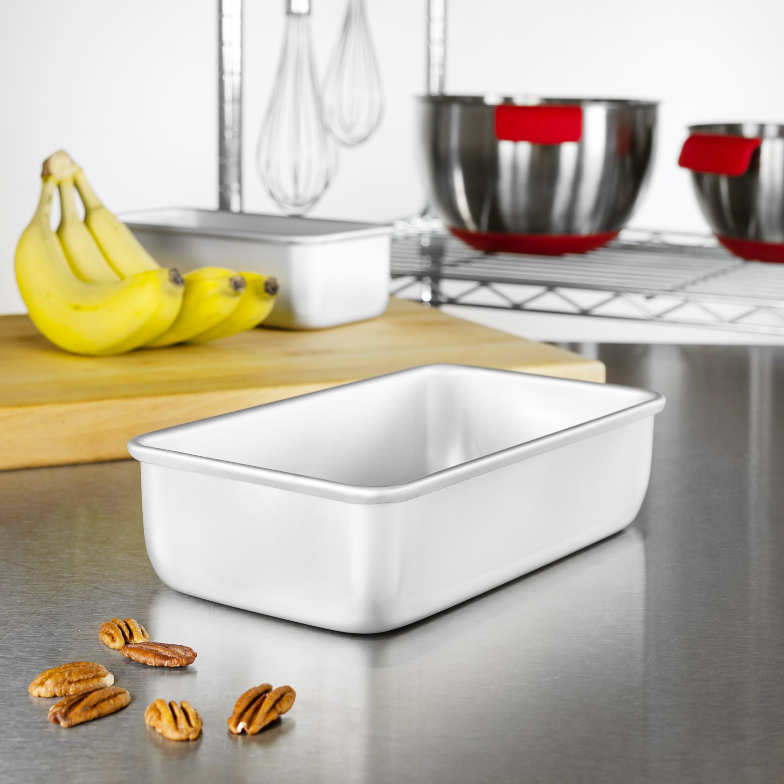 Fat Daddio Anodized Aluminum, Bread Pan Oblong, 9 in x 5 in x2 1/2 in (BP-5643) - Papagino Foods Inc.