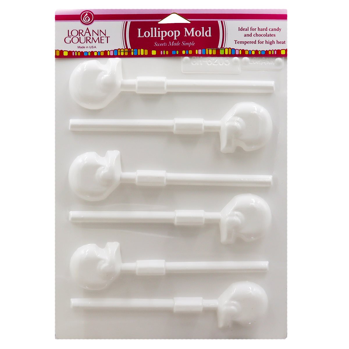 Football Helmets Lollipop Sheet Mold - Chocolate & Candy  #5482-0000 - Papagino Foods Inc.