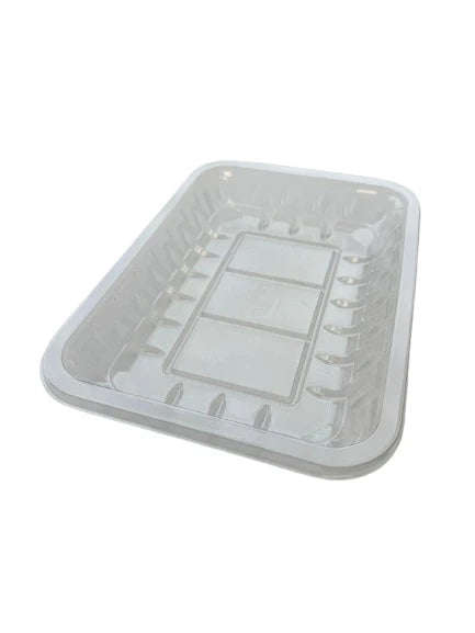 HQ-2 Clear Plastic Tray  - Size - 8.38" x 5.90" x 1.18" - 500 pcs - Papagino Foods Inc. 