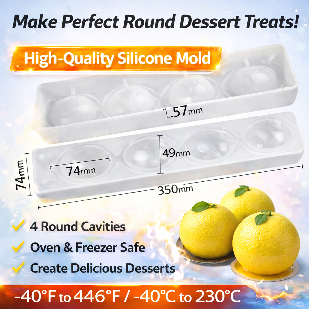 Lemon Slice Mold (4 Cavities) - Papagino Foods Inc. 