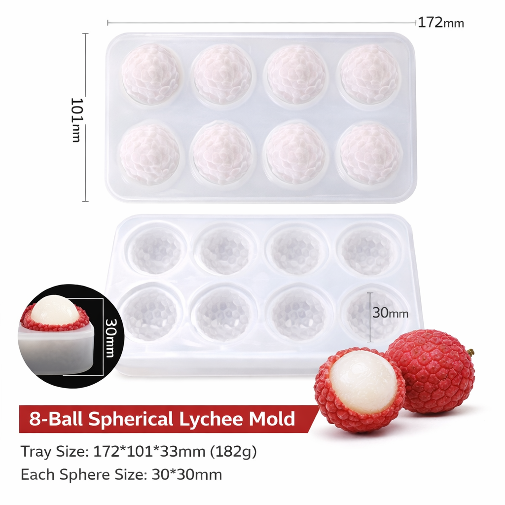 Litchi Mold (8 Cavities) - Papagino Foods Inc. 