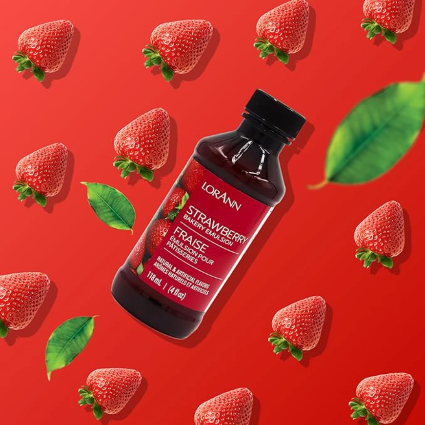 LorAnn Strawberry, Bakery Emulsion   - 4 OZ   #0768-0800 - Papagino Foods Inc.