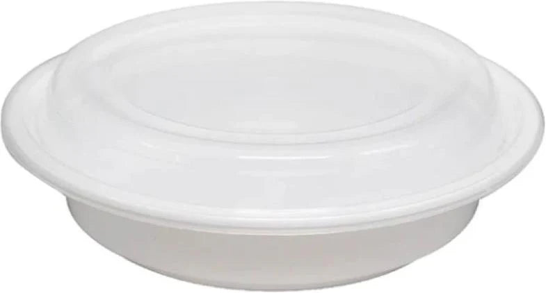 Chartland/PCM 6" Round Microwave-Safe Takeout Containers, 16oz – 150 sets - Papagino Foods Inc. 