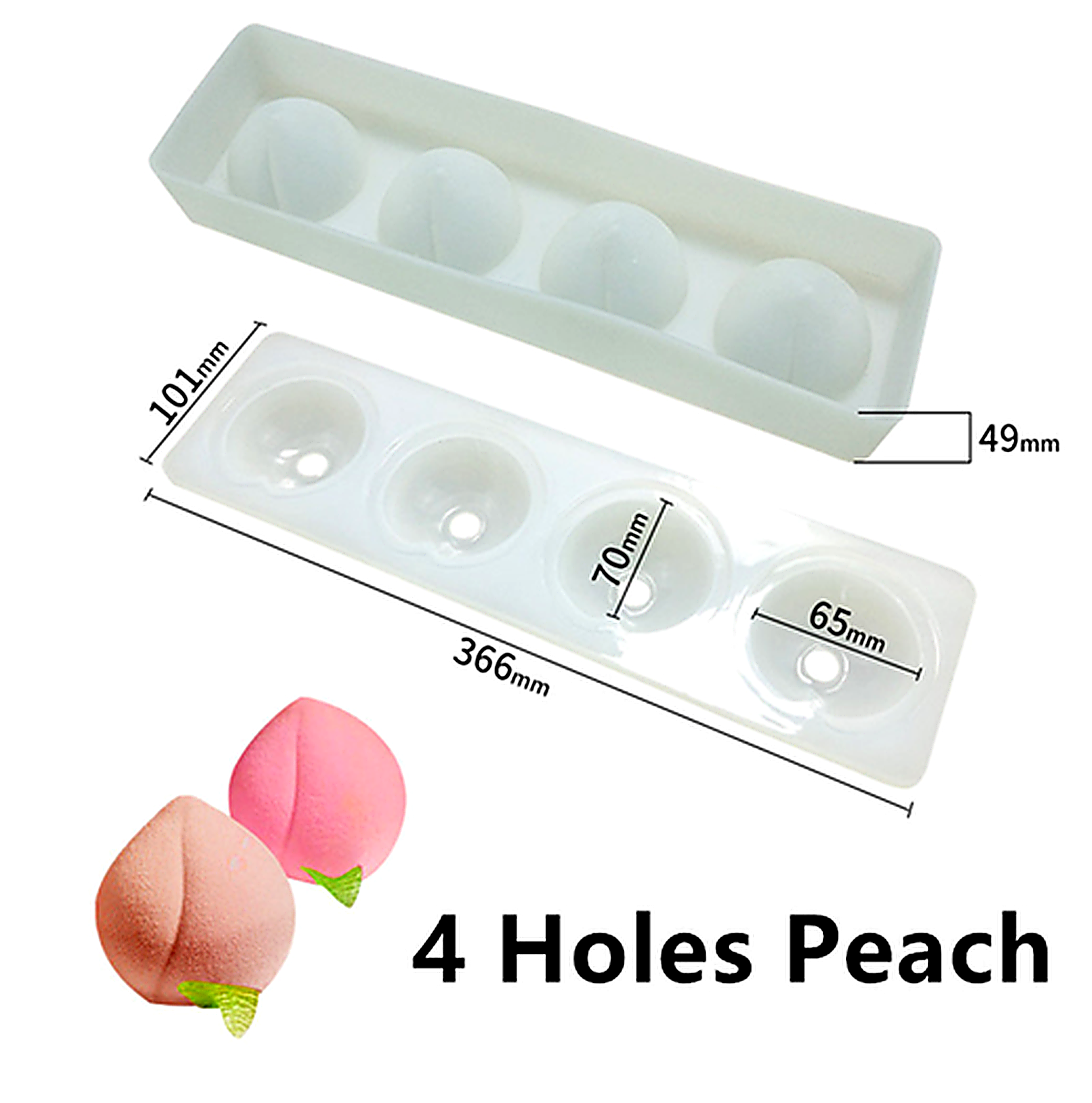 Peach Mold (4 Cavities) - Papagino Foods Inc. 