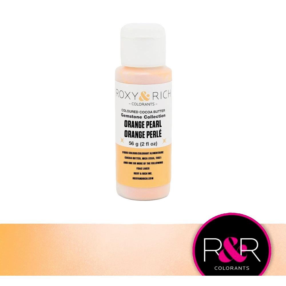 Roxy & Rich Gemstone Cocoa Butter Orange Pearl (#BP2-001) - 2 OZ - Papagino Foods Inc. 