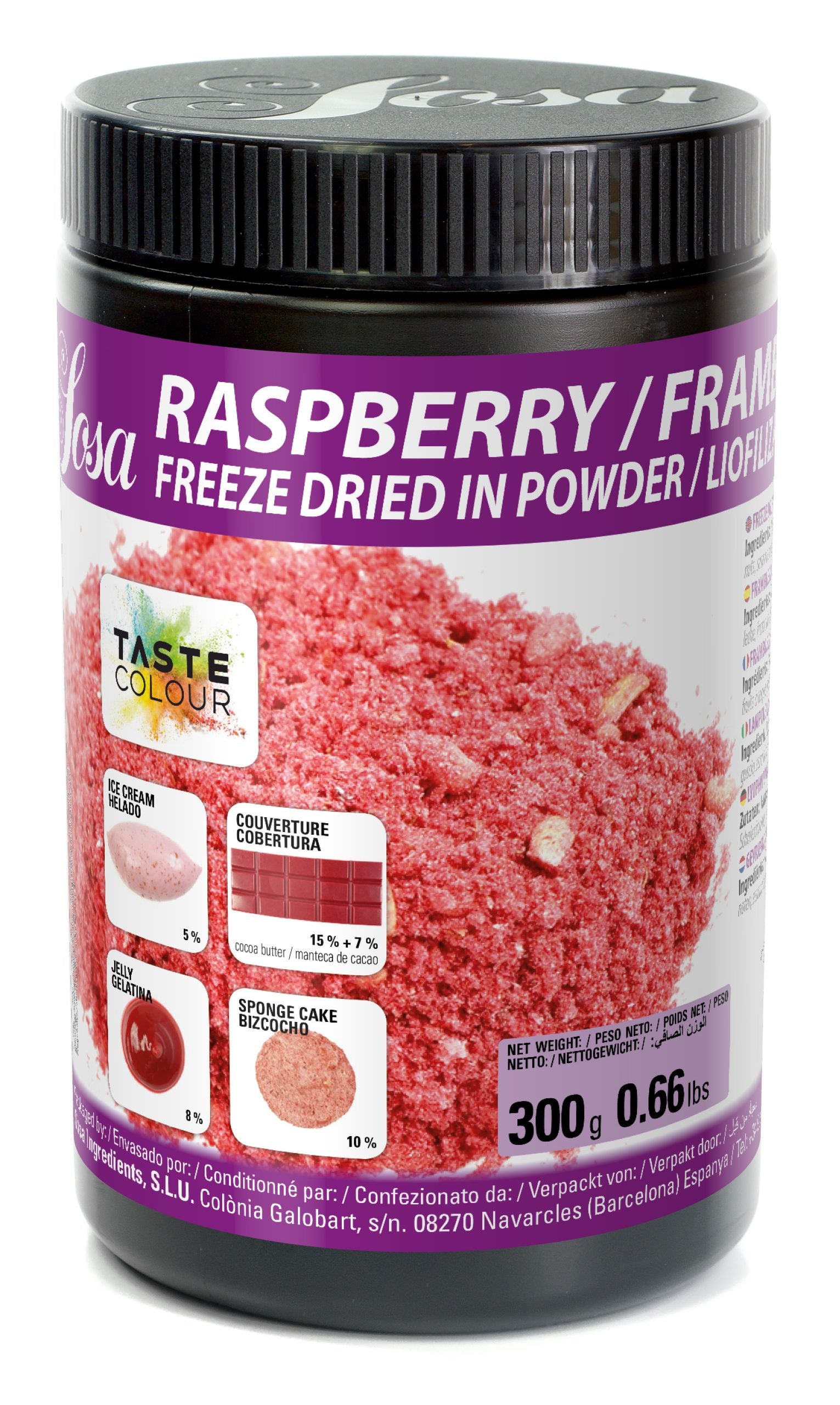 Sosa Raspberry Freeze Dried Powder (500g) - Papagino Foods Inc. 
