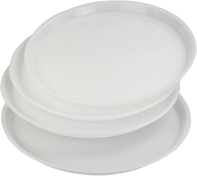 STi 12" White Plastic Catering Trays - 50 pcs - Papagino Foods Inc. 